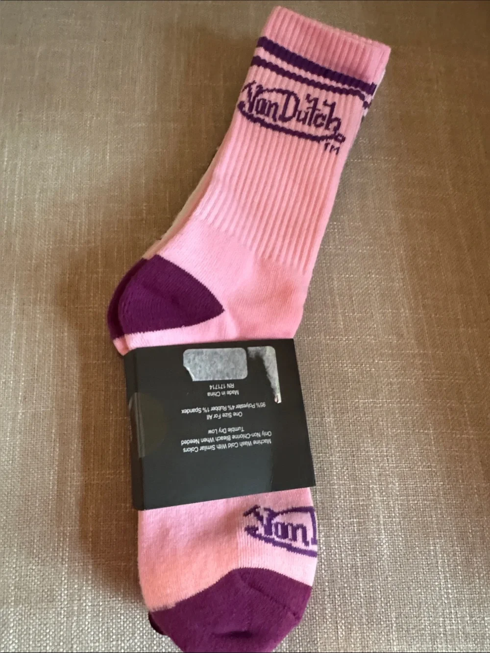 Women’s Von Dutch Pink & Purple Camo Crew Socks (3 pairs).